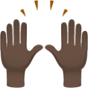 Raising hands skin 5 emoji emoji