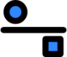 rectangular circular separation icon
