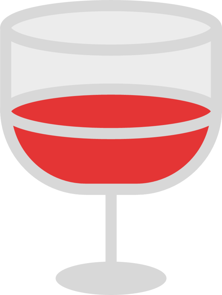 red glass of wine icon