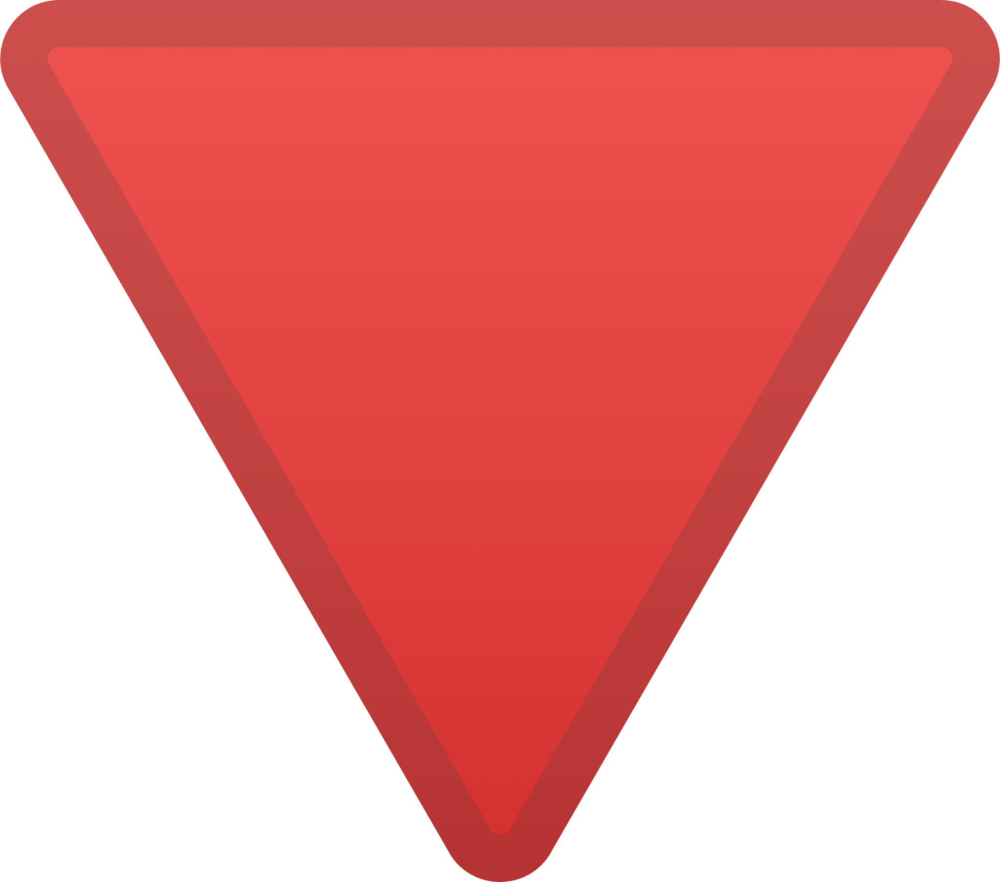 red triangle pointed down emoji