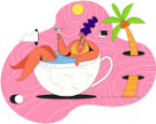 relax relaxation holiday vacation woman illustration