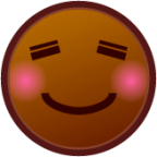 relaxed (brown) emoji