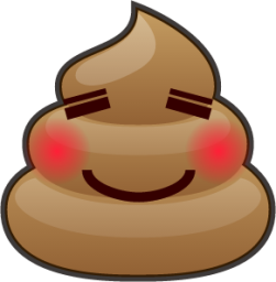 relaxed (poop) emoji