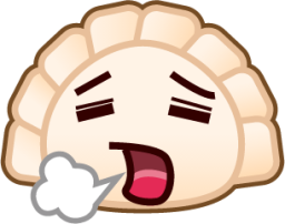 relieved (dumpling) emoji