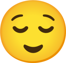 relieved face emoji