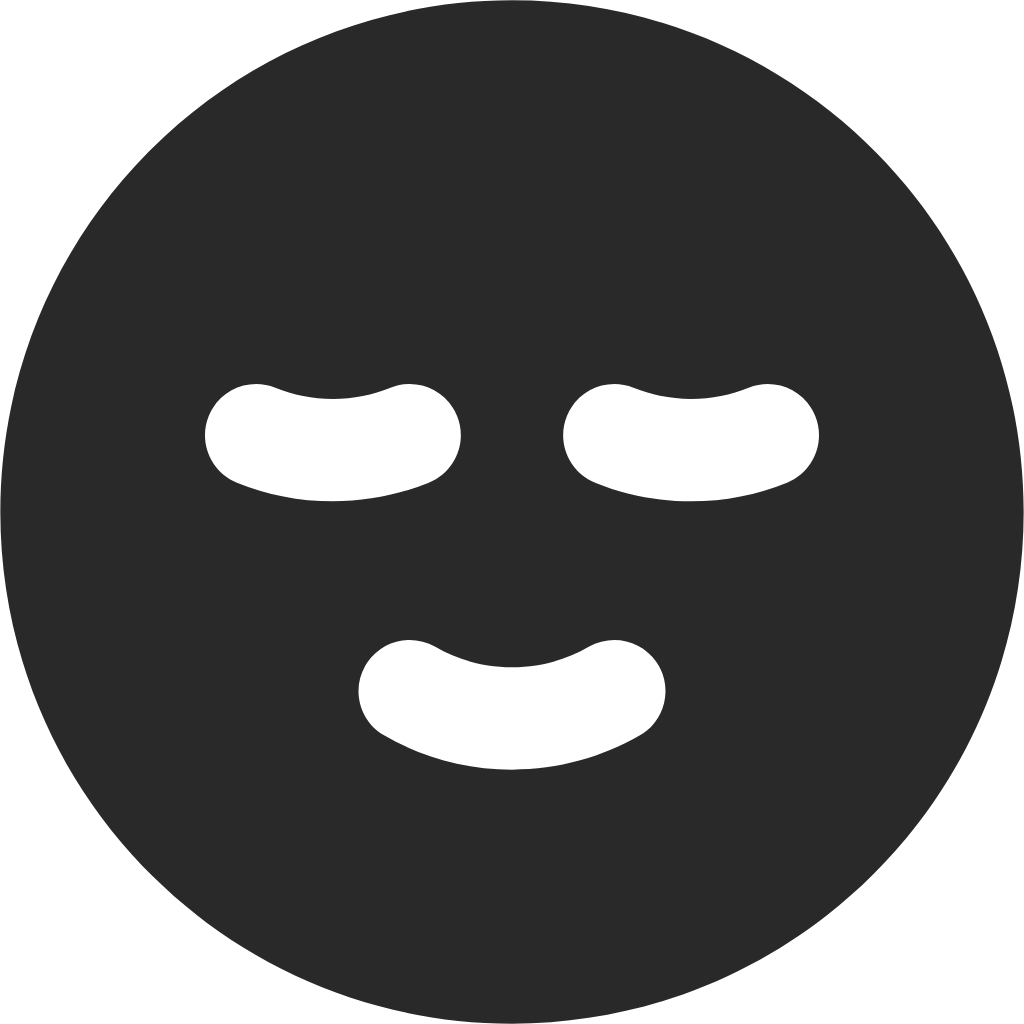 relieved face icon