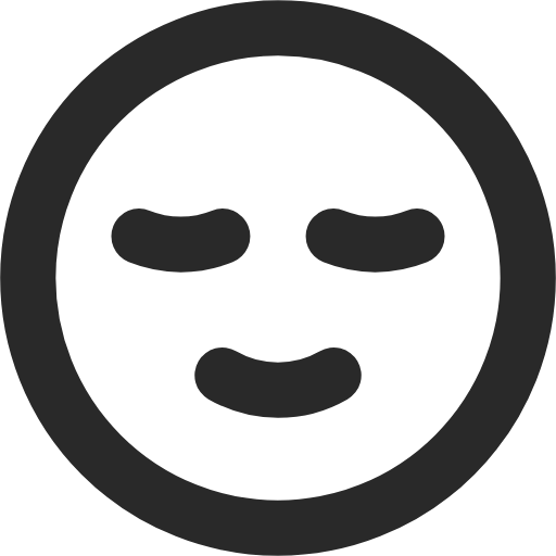 relieved face icon