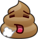 relieved (poop) emoji