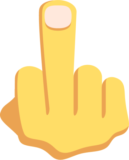 reversed hand with middle finger extended emoji