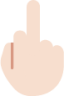 reversed hand with middle finger extended tone 1 emoji