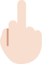 reversed hand with middle finger extended tone 1 emoji
