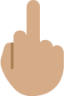 reversed hand with middle finger extended tone 3 emoji