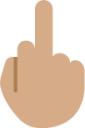 reversed hand with middle finger extended tone 3 emoji