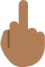 reversed hand with middle finger extended tone 4 emoji
