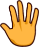 reversed raised hand with fingers splayed emoji