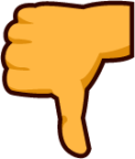 reversed thumbs down sign emoji