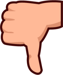 reversed thumbs down sign (plain) emoji