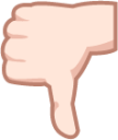 reversed thumbs down sign (white) emoji