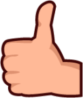 reversed thumbs up sign (plain) emoji
