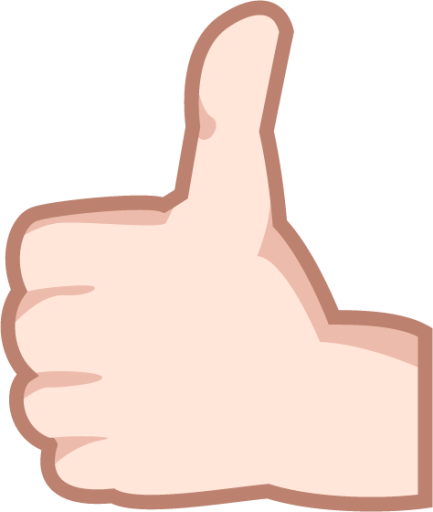 reversed thumbs up sign (white) emoji