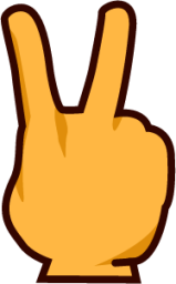 reversed victory hand emoji
