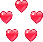 revolving hearts emoji