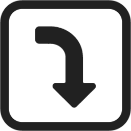 right arrow curving down emoji