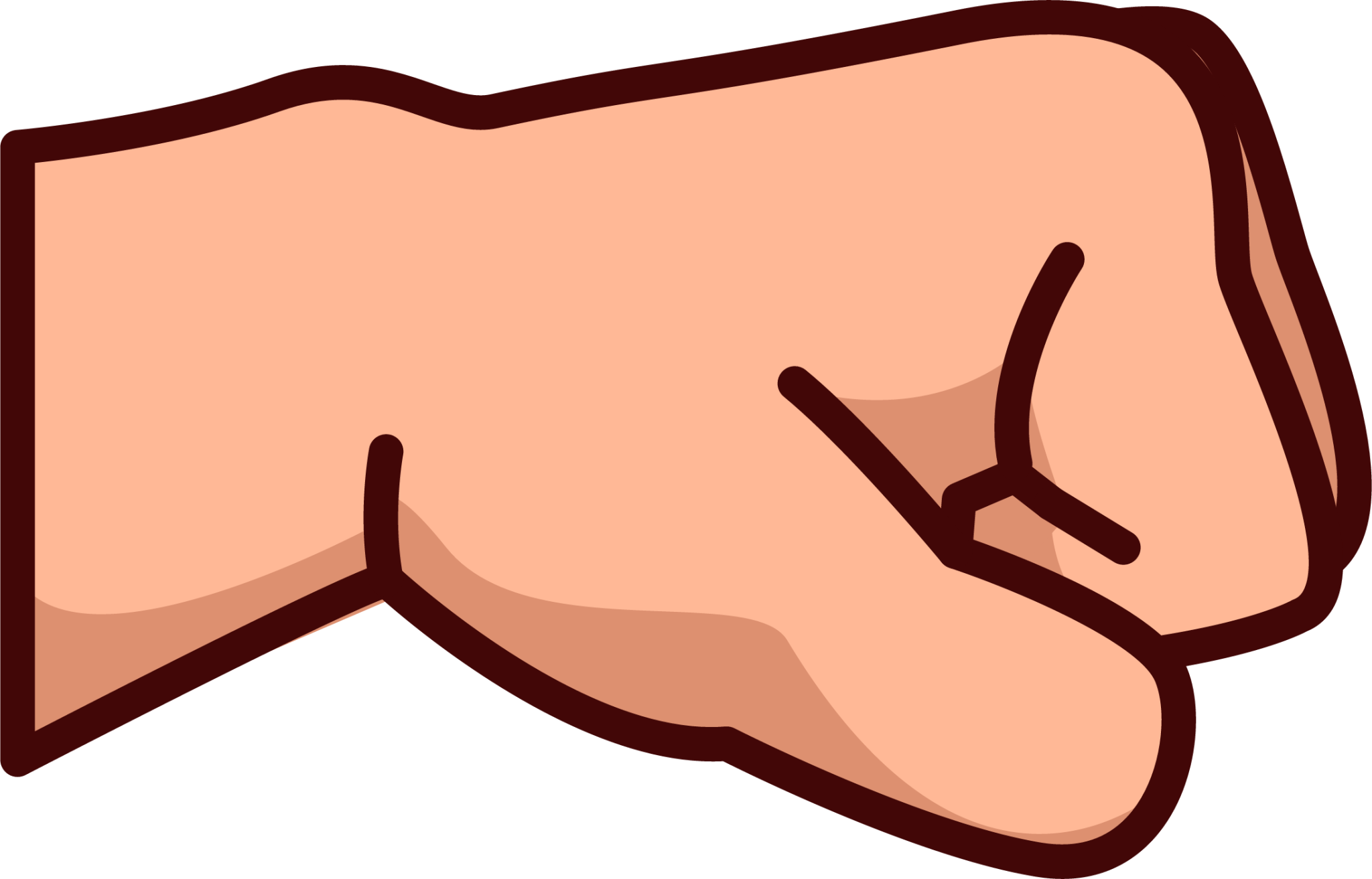 right facing fist (plain) emoji