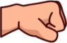 right facing fist (plain) emoji