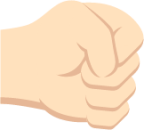 right facing fist tone 1 emoji