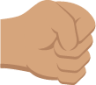 right facing fist tone 3 emoji