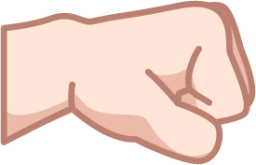 right facing fist (white) emoji