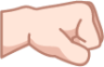 right facing fist (white) emoji