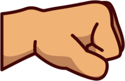 right facing fist (yellow) emoji