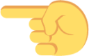 right hand pointing left emoji