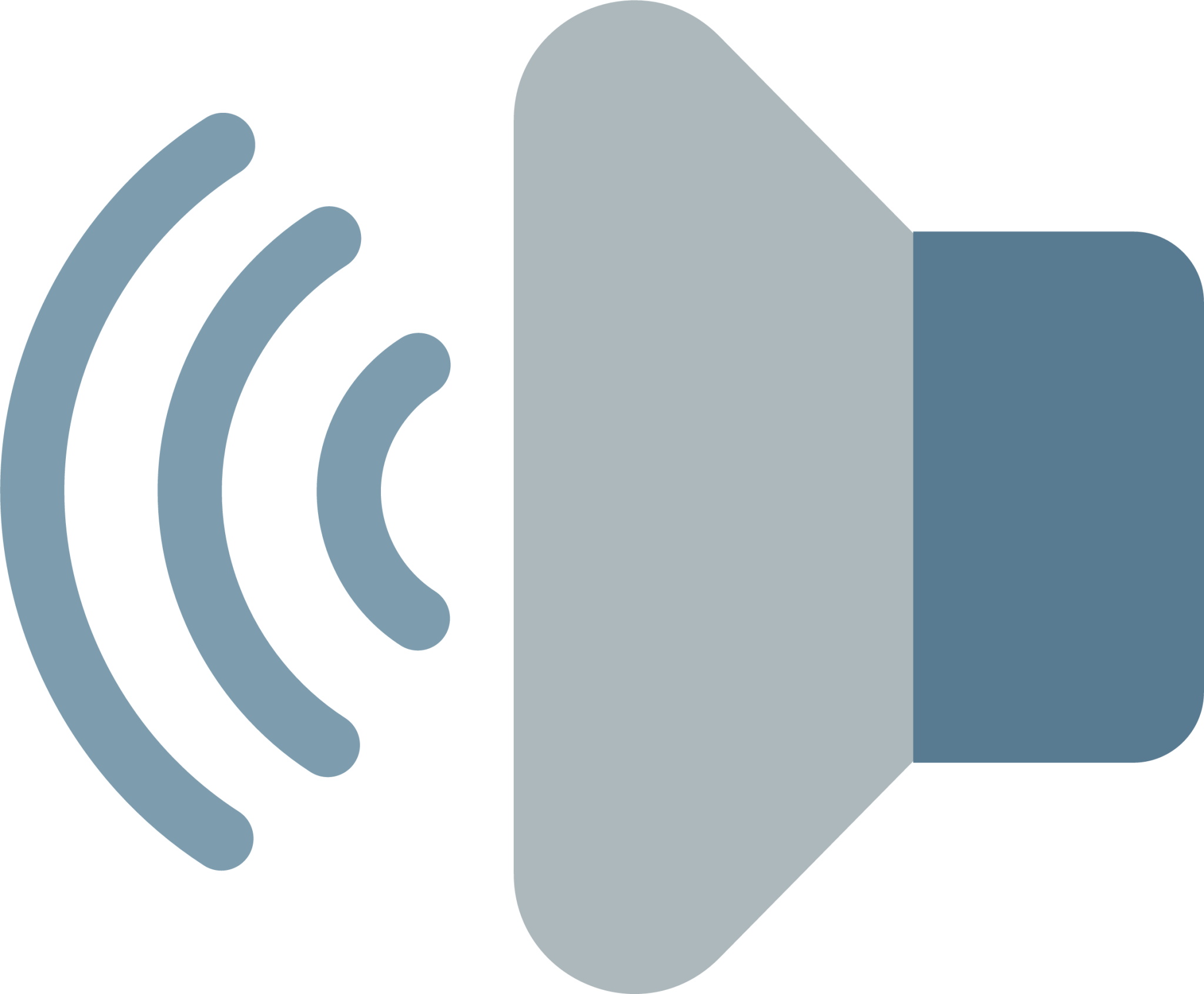 right speaker with three sound waves emoji