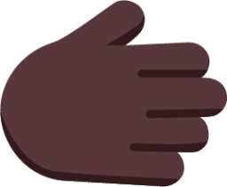 rightwards hand dark emoji
