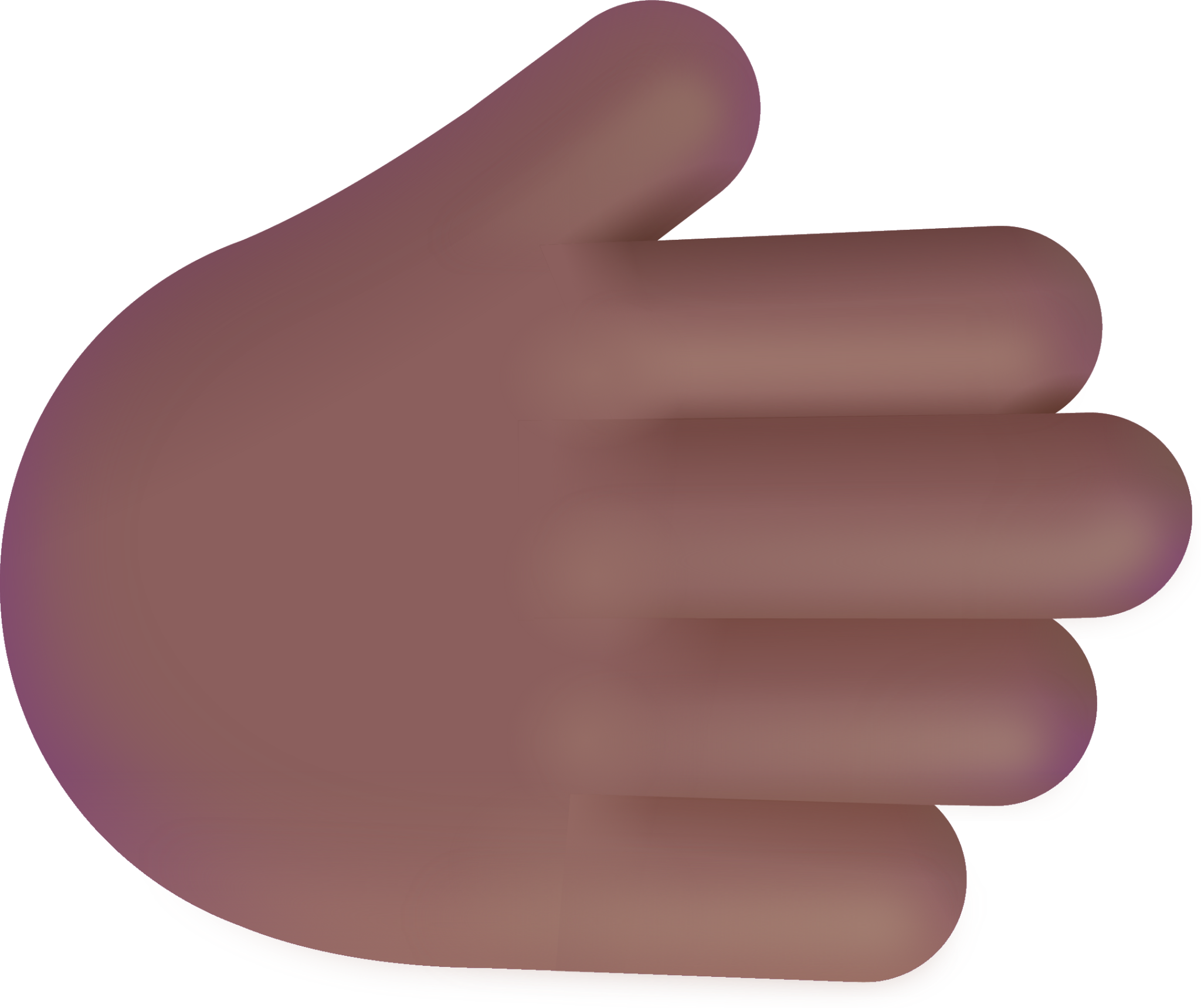 rightwards hand medium dark emoji