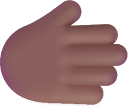 rightwards hand medium dark emoji