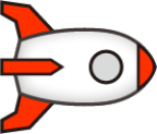 rightwards rocket (simple) emoji