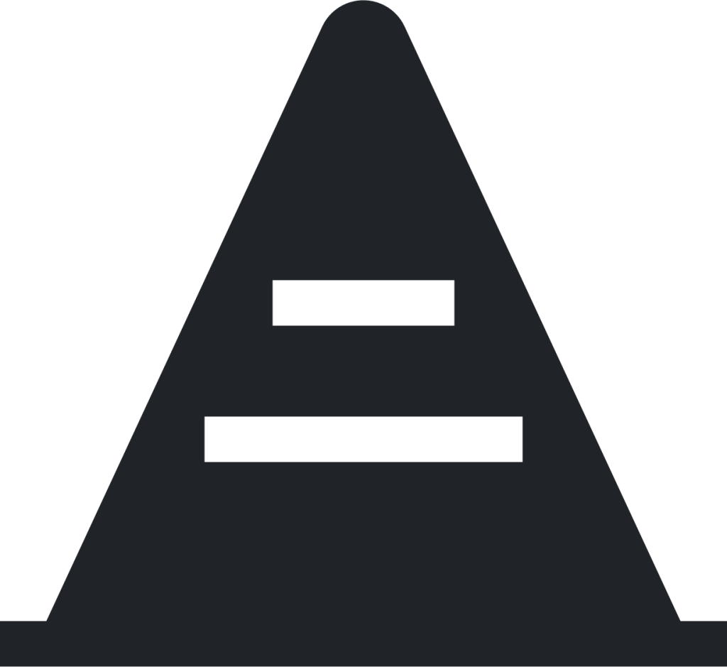 roadblock (sharp filled) icon