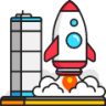 Rocket launch illustration
