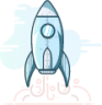 rocket silver illustration