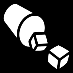 rolling dice cup icon