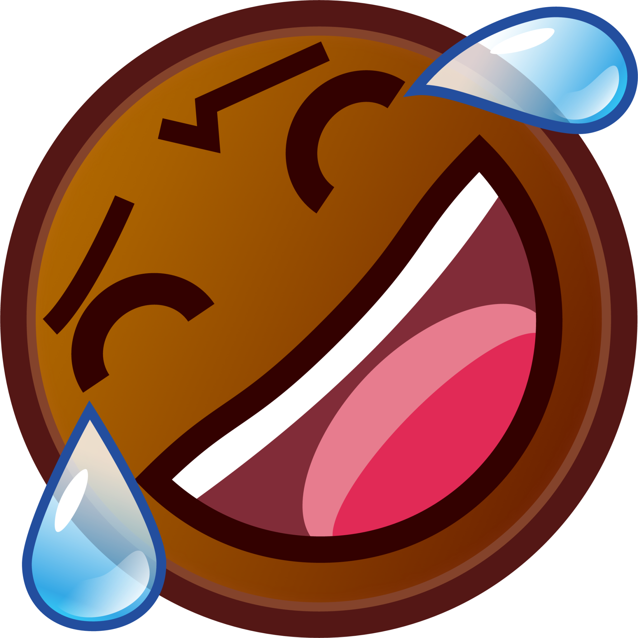The Floor Laughing Brown Emoji