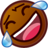 rolling on the floor laughing (brown) emoji