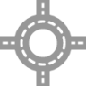 round intersection icon