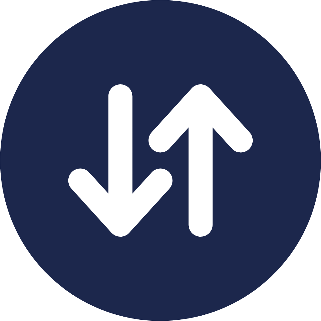 Round Sort Vertical icon