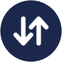 Round Sort Vertical icon