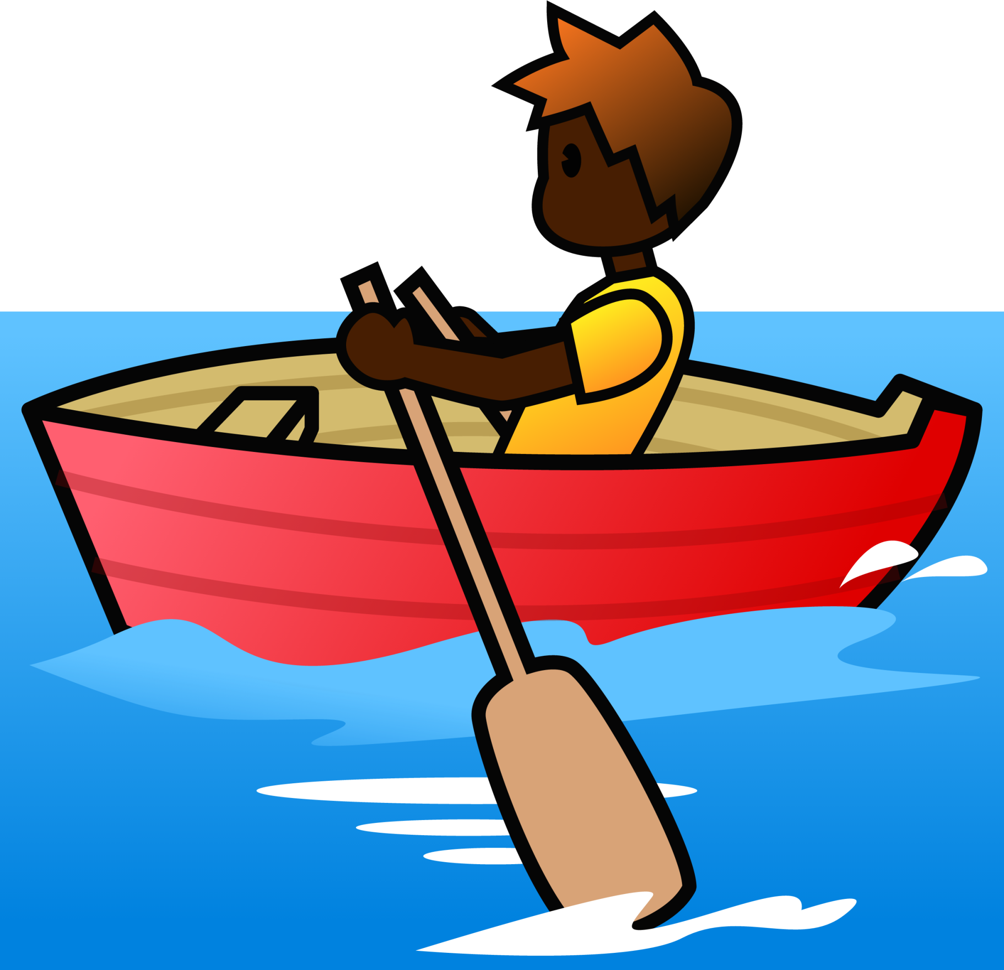 rowboat (black) emoji